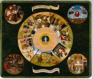 7 смертных грехов и 4 последние вещи" 1480-е, приписывают Босх.