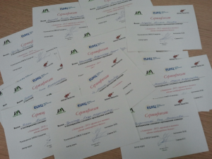 Сертификаты, участникам семинаров в Ижевске - семинары Константина Савкина